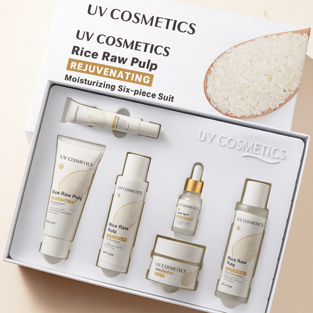 UV COSMETICS Rice Raw Pulp Rejuvenating Moisturizing 6-Piece Set